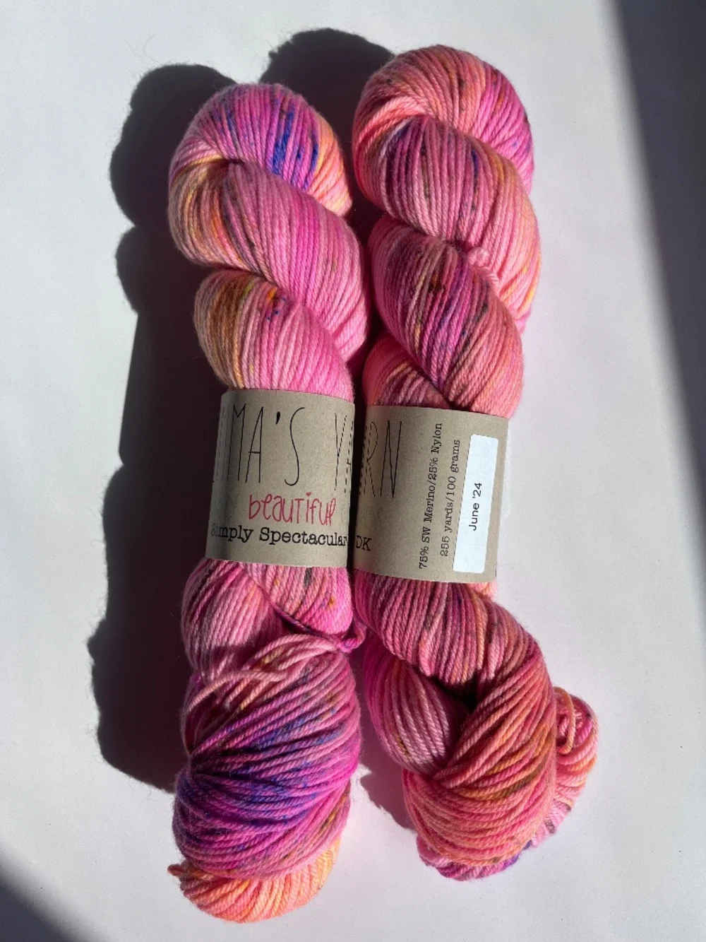 Emma's Simply Spectacular DK yarn in June '24 colorway